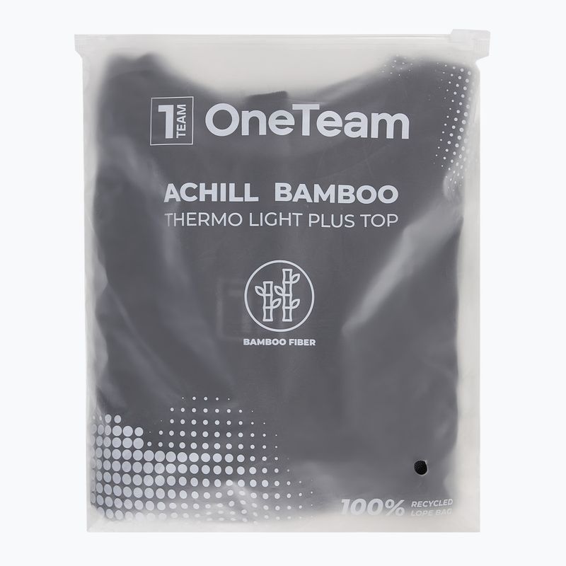 Felpa termica da uomo OneTeam ACHILL BAMBOO THERMO LIGHT PLUS nero 9