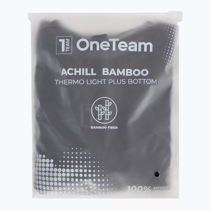 Pantaloni termoattivi da uomo OneTeam ACHILL BAMBOO THERMO LIGHT PLUS nero 7