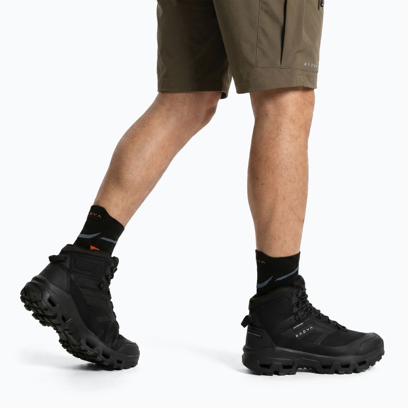 Scarpe da trekking uomo KADVA Obsidian Mid WP nere 3