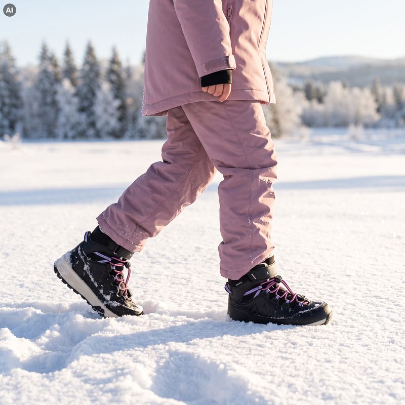 Stivali da neve per bambini KADVA Oriko WP JR neri 7