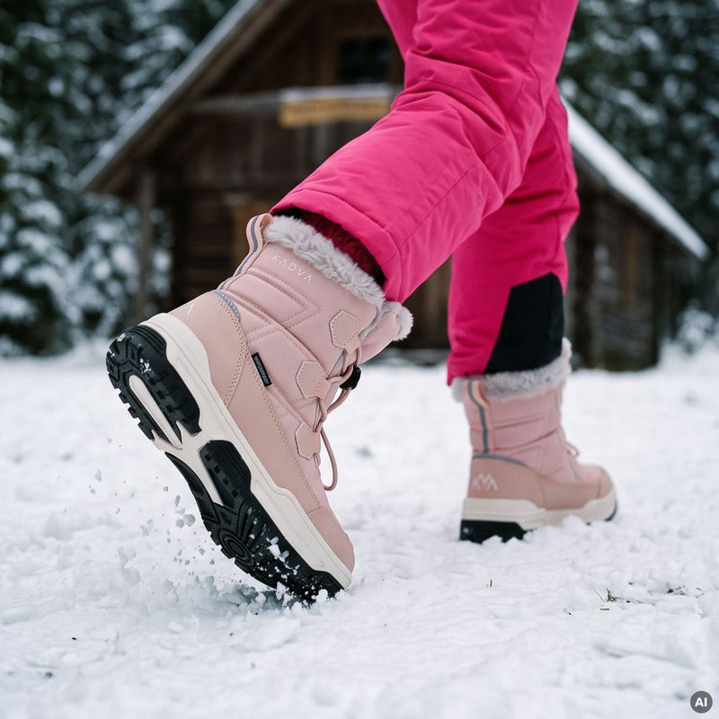 Stivali da neve per bambini KADVA Beya WP JRG neri 10