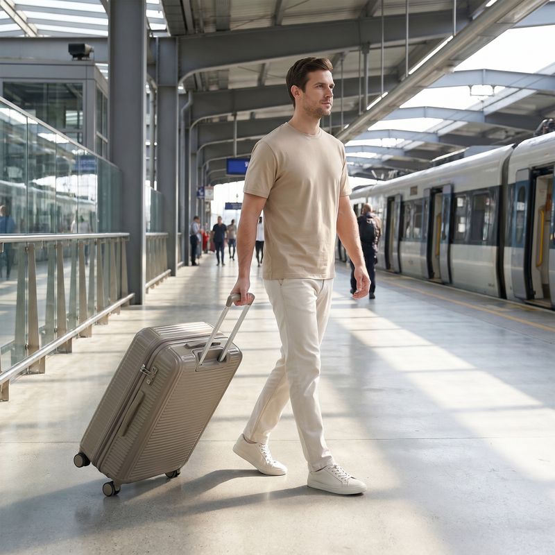 Valigia da viaggio grande KADVA Palero 95 l beige 18