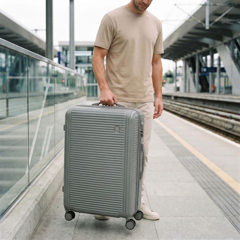 Valigia da viaggio grande KADVA Palero 95 l grigia 16