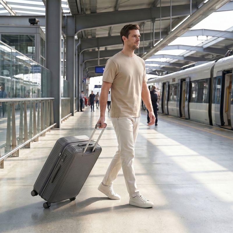 Valigia da viaggio grande KADVA Palero 95 l grigia 18