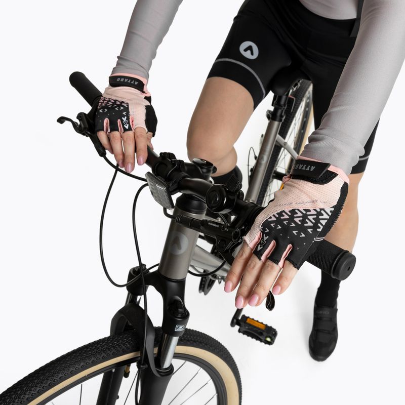 Guanti da ciclismo da donna ATTABO Vito WMNS gel shock proof rosa/nero 5