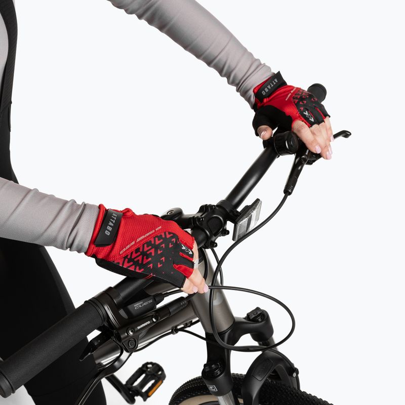 Guanti da ciclismo ATTABO Vito gel antiurto rosso/nero 5