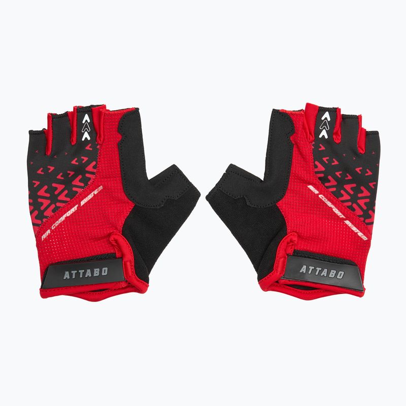 Guanti da ciclismo ATTABO Vito gel antiurto rosso/nero 3