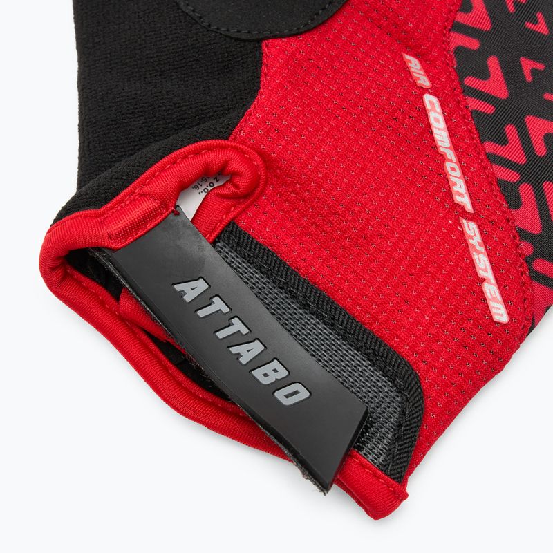 Guanti da ciclismo ATTABO Vito gel antiurto rosso/nero 6