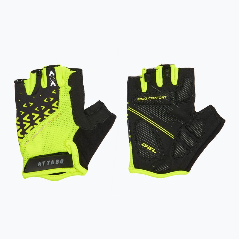 Guanti da ciclismo ATTABO Vito gel antiurto lime/nero