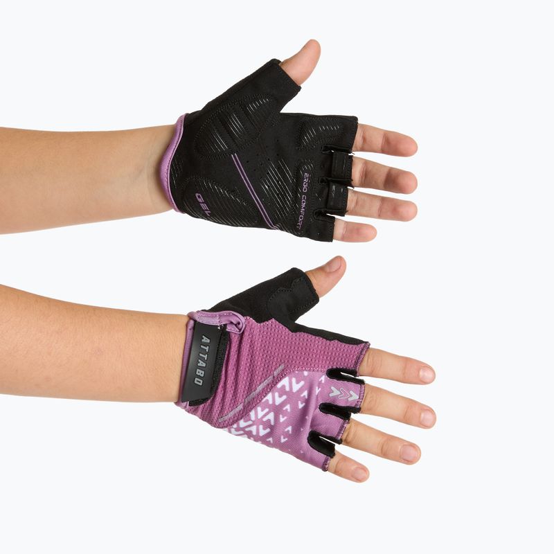 Guanti da ciclismo per bambini ATTABO Vito JRG gel antiurto rosa/nero 4