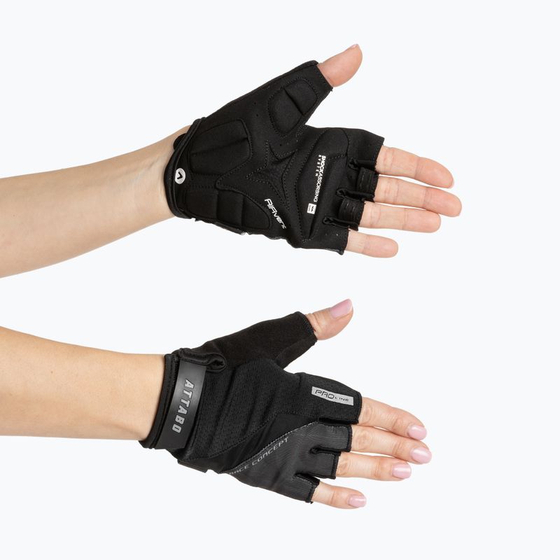 Guanti da ciclismo ATTABO Kinu Pro sistema di ammortizzazione nero 4