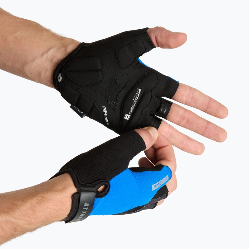 Guanti da ciclismo ATTABO Kinu Pro sistema di ammortizzazione blu/nero 2