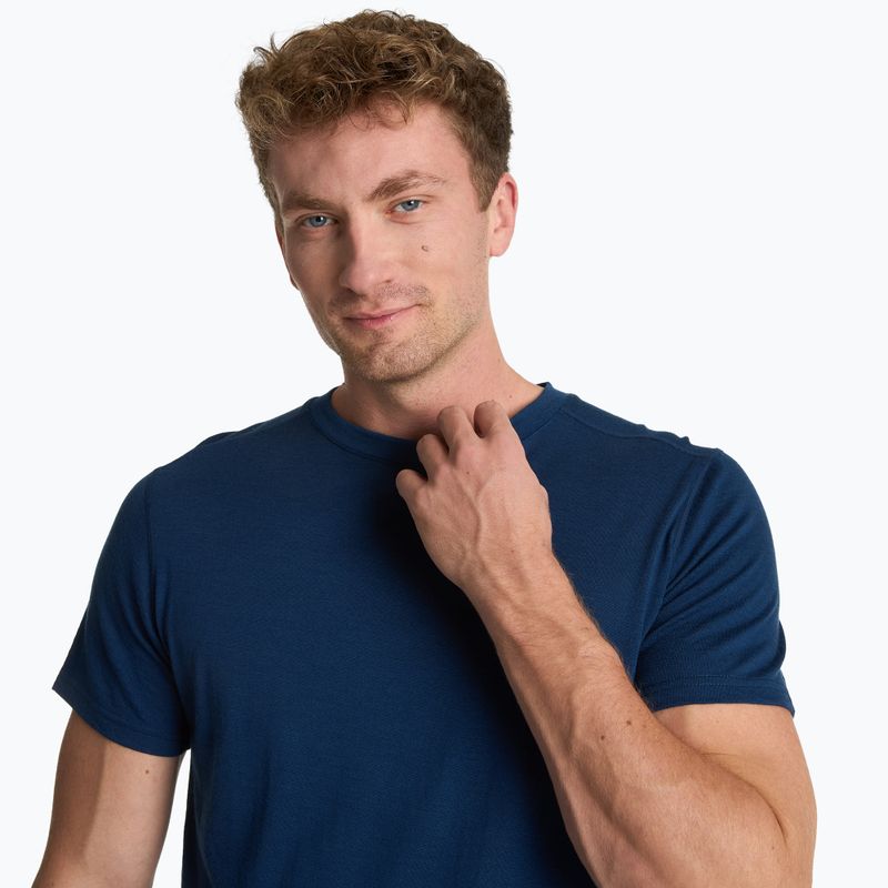 T-shirt termica da uomo WOOLCANO Merino 100% TEE0546 blu navy 4