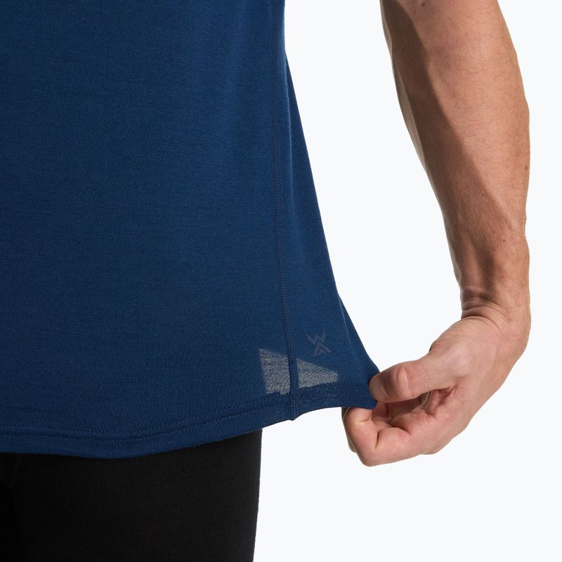 T-shirt termica da uomo WOOLCANO Merino 100% TEE0546 blu navy 6
