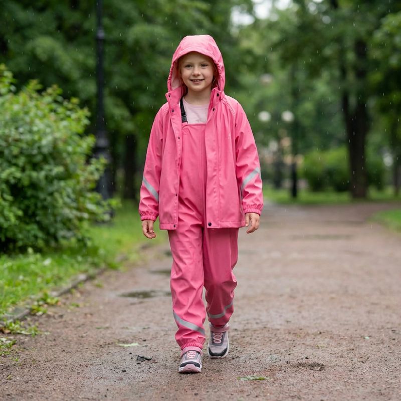 Giacca impermeabile per bambini KADVA AquaLock JR membrana 5000 rosa 9