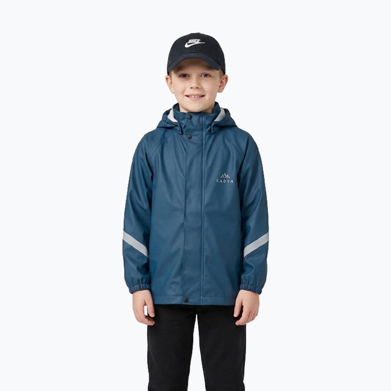 Giacca antipioggia per bambini KADVA AquaLock JR membrana 5000 blu navy