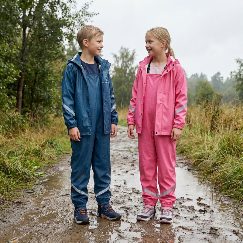 Pantaloni antipioggia per bambini KADVA AquaLock JR navy blue 8