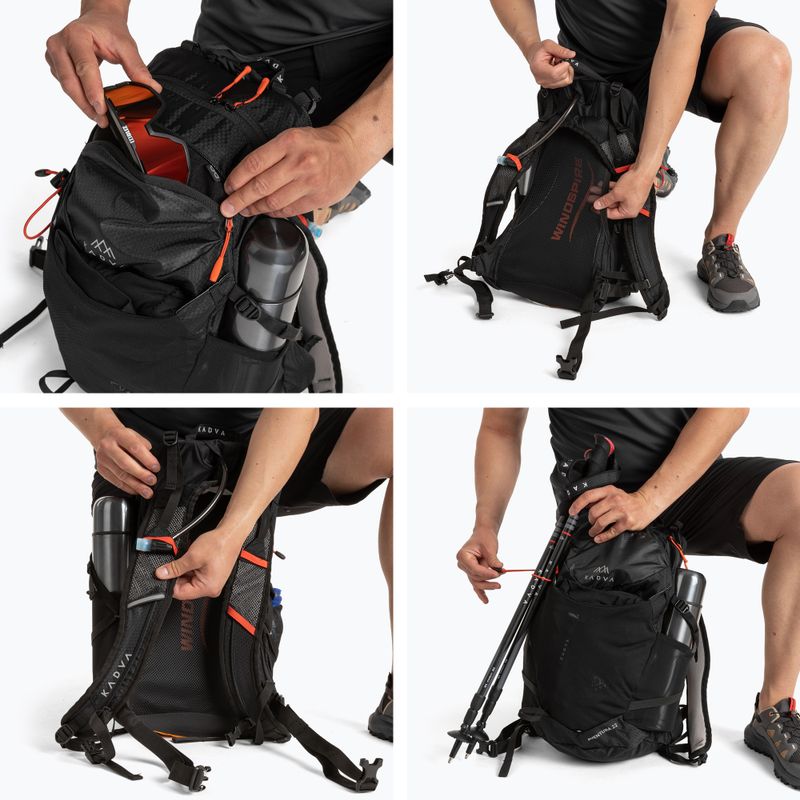 KADVA Aventura 22 l zaino da trekking nero 12