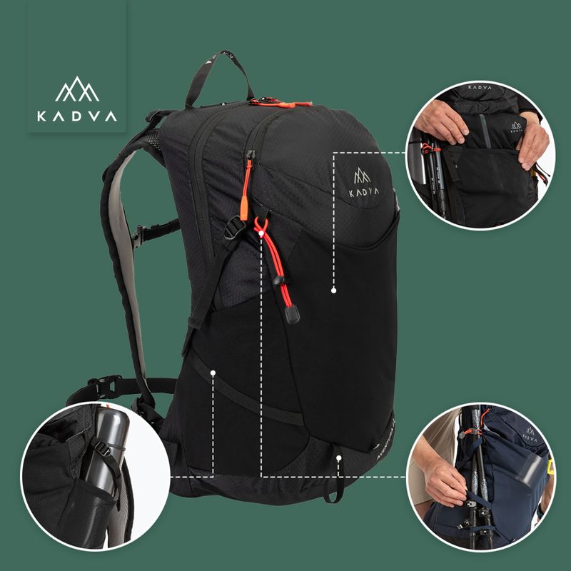 Zaino da trekking KADVA Aventura 22 l nero 20