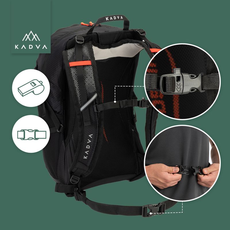 KADVA Aventura 22 l zaino da trekking nero 21