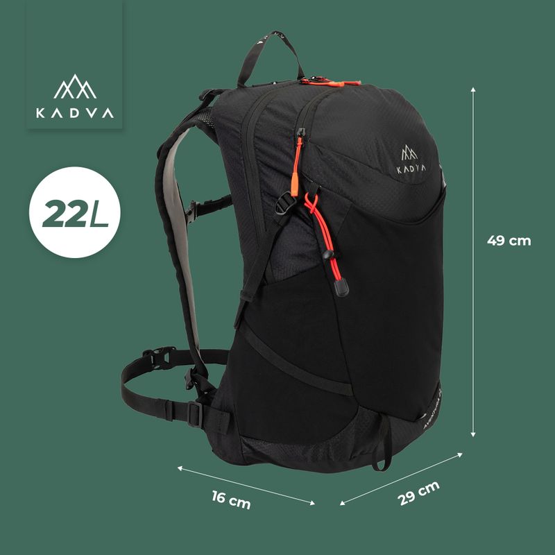 Zaino da trekking KADVA Aventura 22 l nero 22