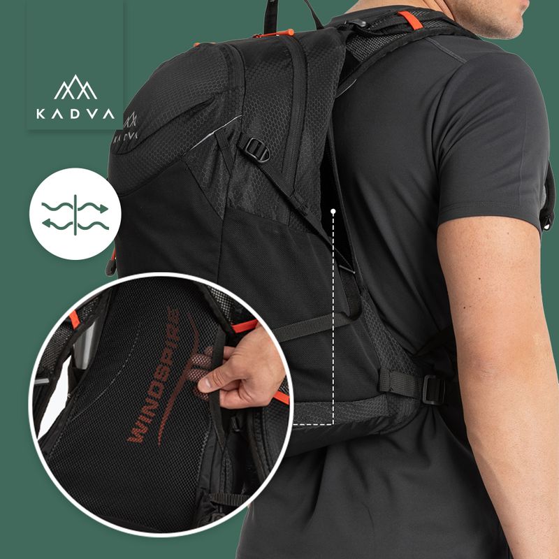 Zaino da trekking KADVA Aventura 22 l nero 24