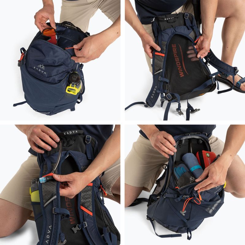 Zaino da trekking KADVA Aventura 22 l blu acciaio 13