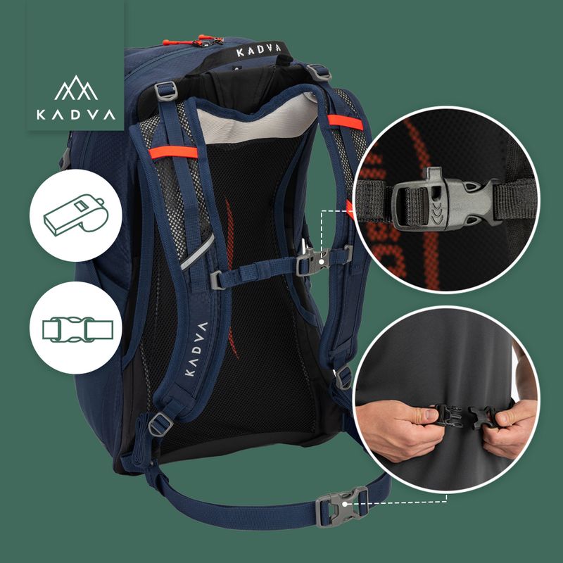 KADVA Aventura 22 l zaino da trekking blu acciaio 28
