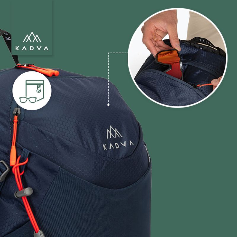 Zaino da trekking KADVA Aventura 22 l blu acciaio 29