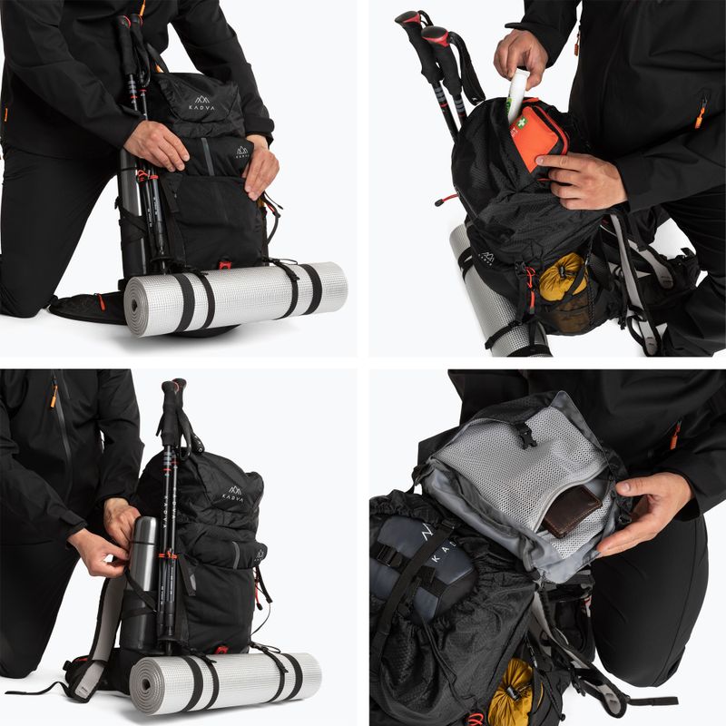 Zaino da trekking KADVA Sendero 35 l nero 12