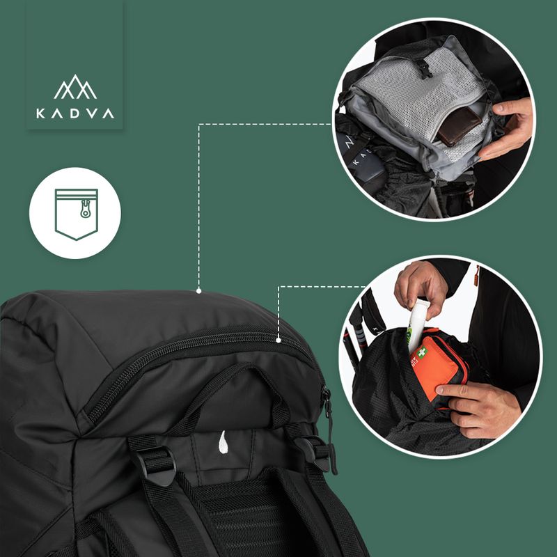 Zaino da trekking KADVA Sendero 35 l nero 23