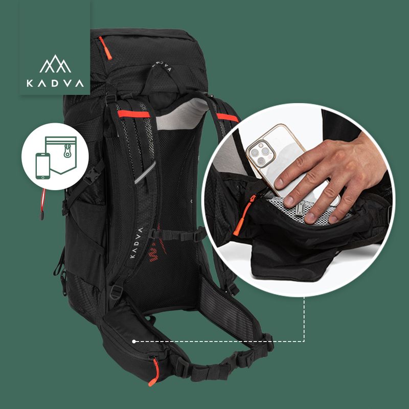 Zaino da trekking KADVA Sendero 35 l nero 24