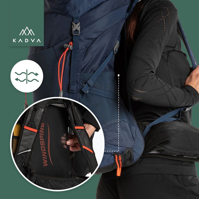 KADVA Sendero 35 l zaino da trekking blu acciaio 26