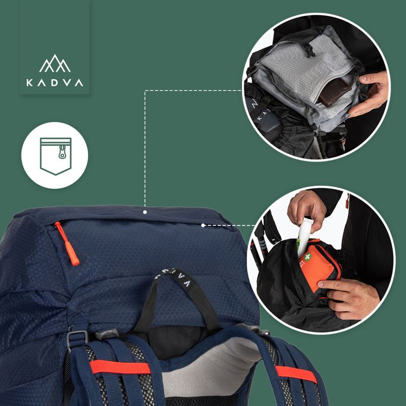 Zaino da trekking KADVA Sendero 35 l blu acciaio 27