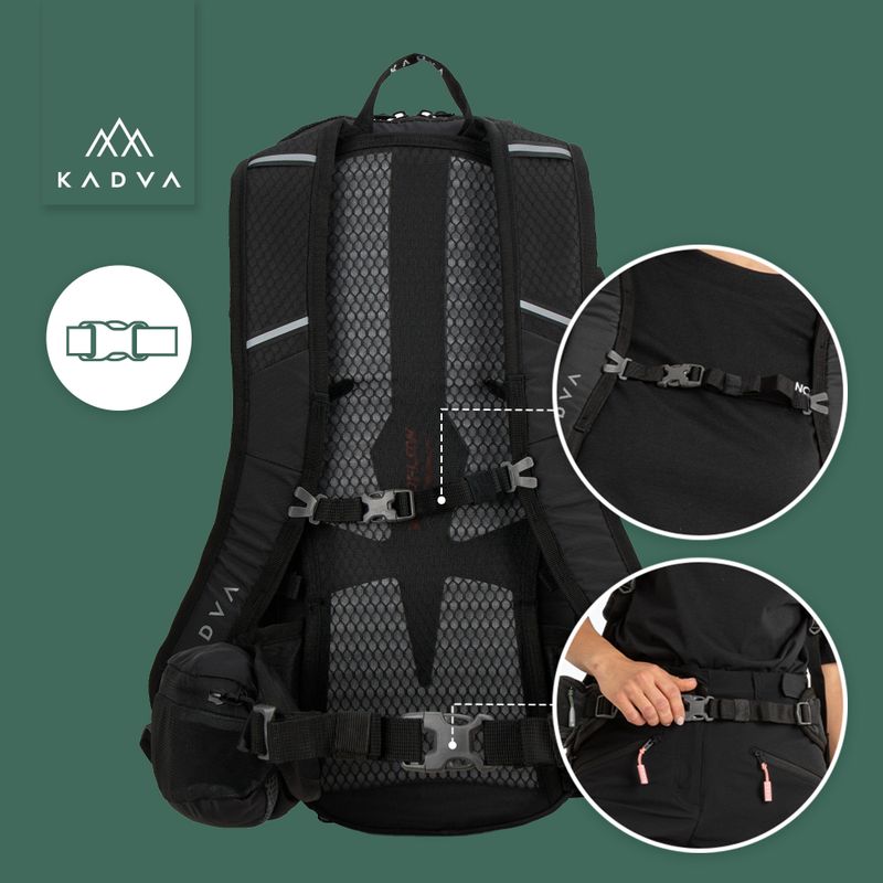 Zaino da trekking KADVA Escapada 20 l nero 22
