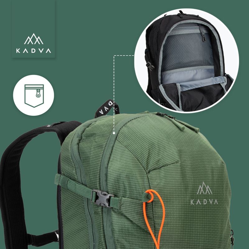 Zaino da trekking KADVA Escapada 20 l verde 16