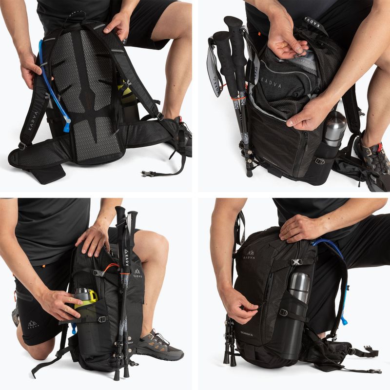 Zaino da trekking KADVA Escapada 30 l nero 19