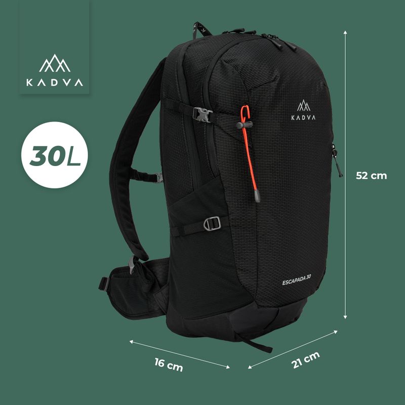 KADVA Escapada 30 l zaino da trekking nero 24