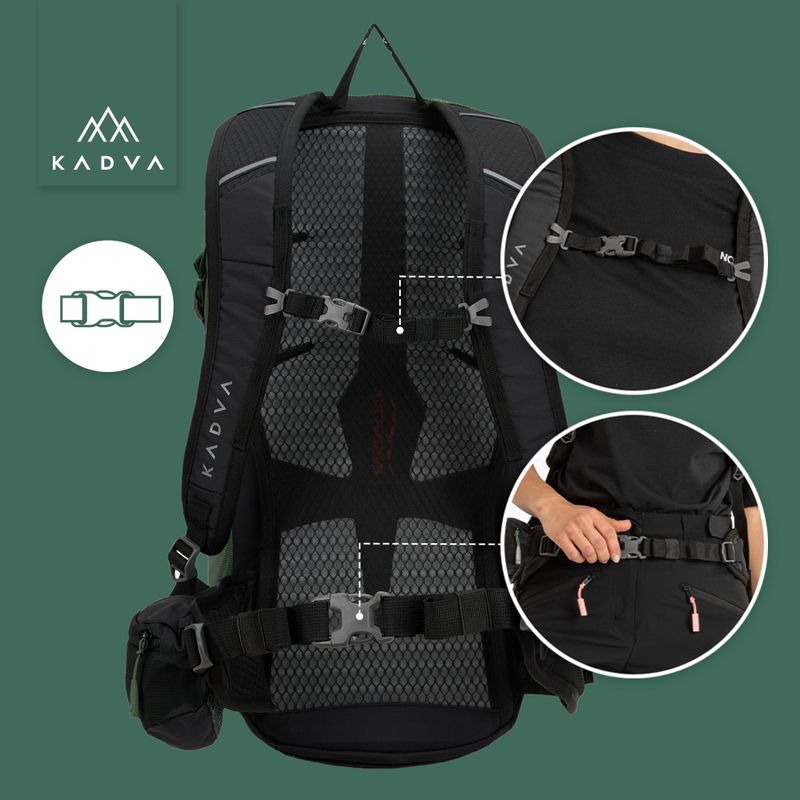 Zaino da trekking KADVA Escapada 30 l verde 27