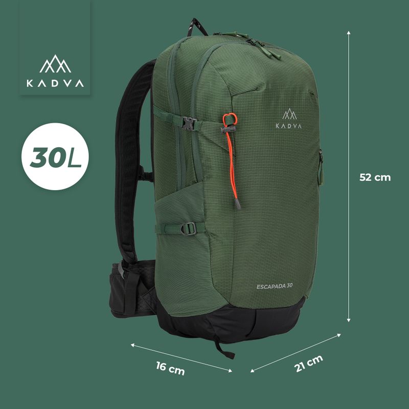 Zaino da trekking KADVA Escapada 30 l verde 28