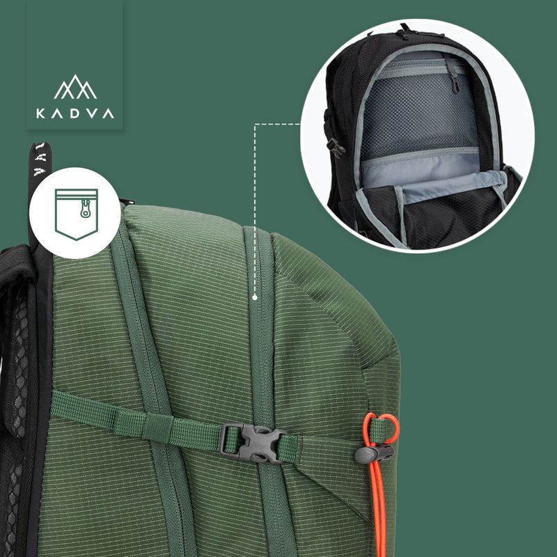 Zaino da trekking KADVA Escapada 30 l verde 30