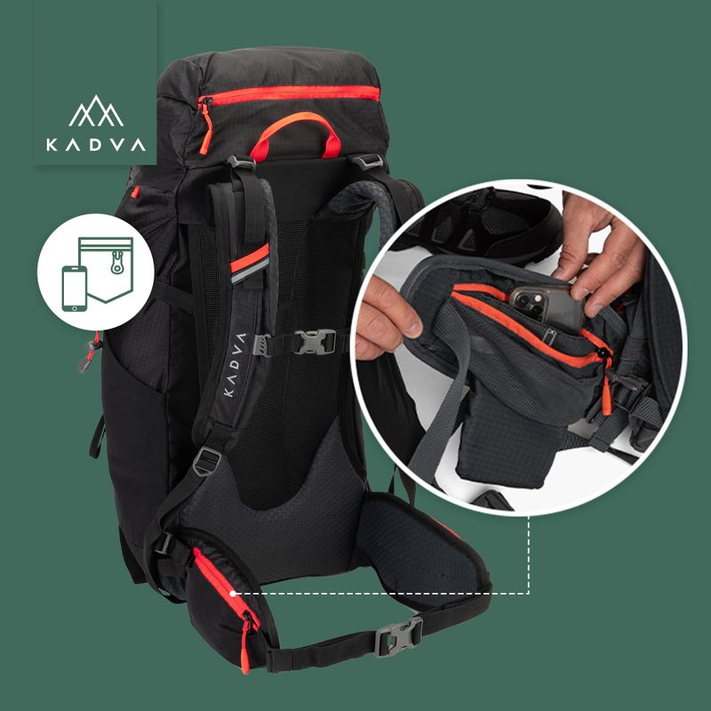 Zaino da trekking KADVA Vagabundo 40 l nero 26