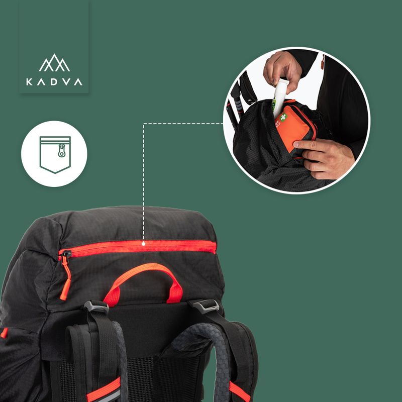 Zaino da trekking KADVA Vagabundo 40 l nero 27