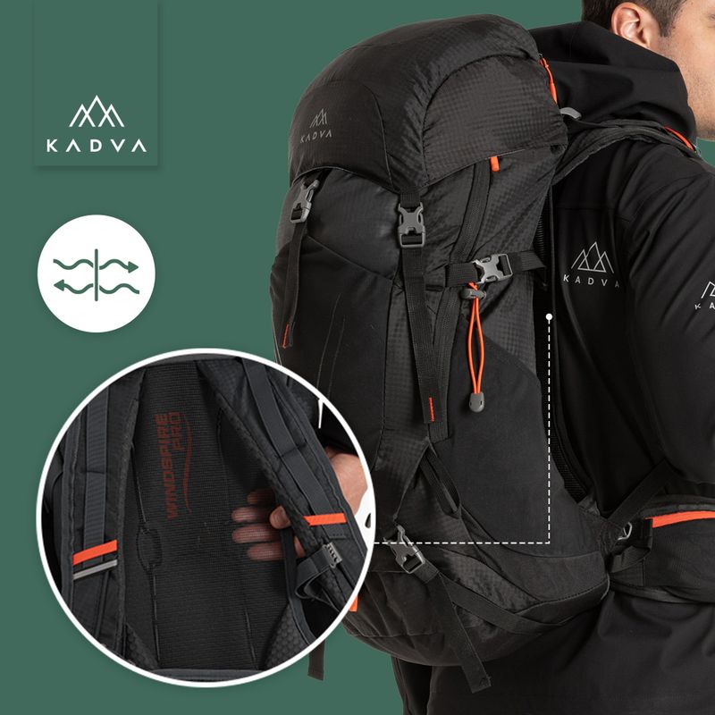 Zaino da trekking KADVA Vagabundo 40 l nero 29