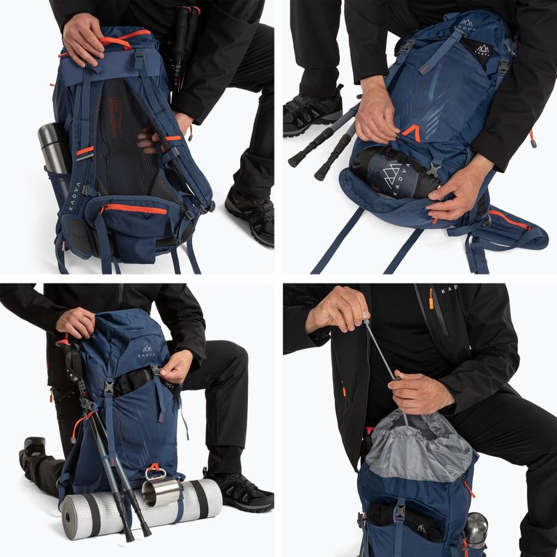 Zaino da trekking KADVA Vagabundo 40 l blu 17