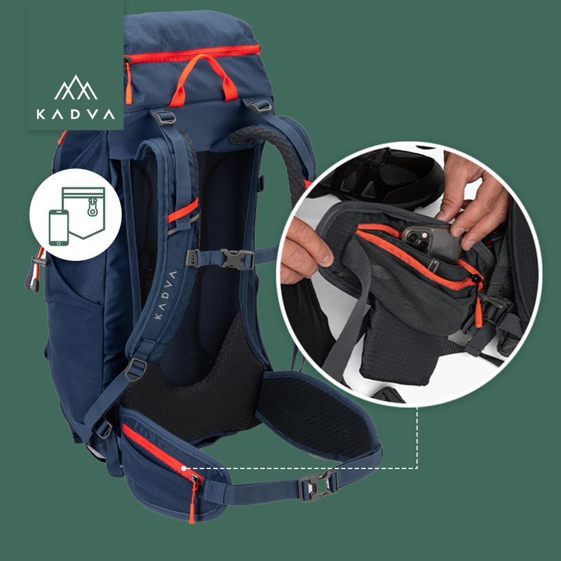 Zaino da trekking KADVA Vagabundo 40 l blu 29