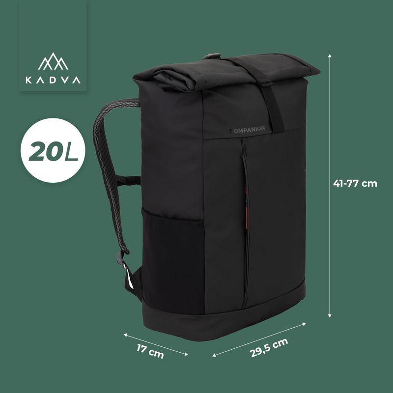 KADVA Companion 20 l zaino da città nero 9