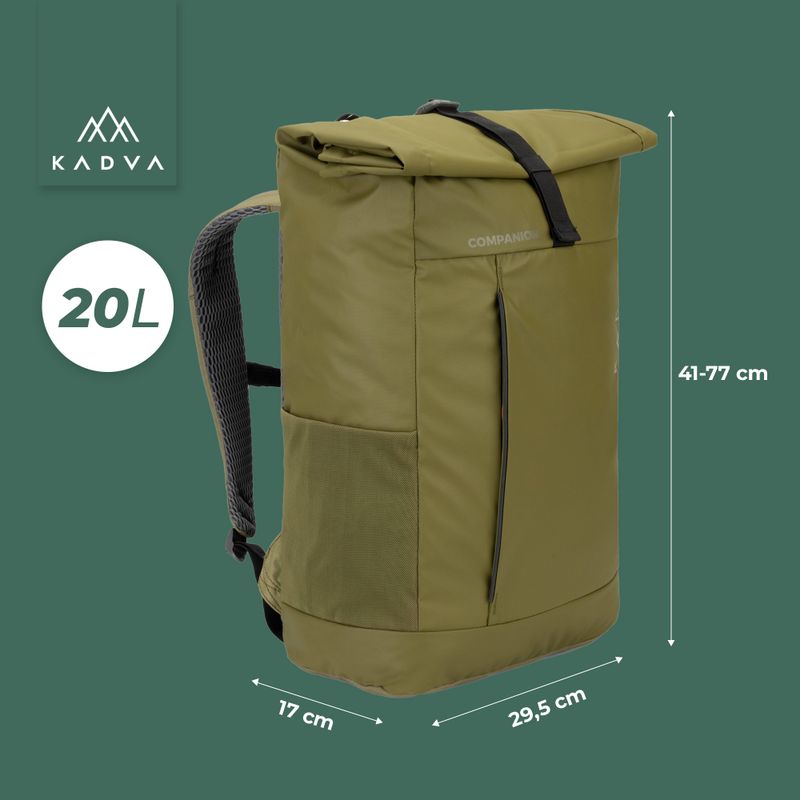Zaino urbano KADVA Companion 20 l khaki 17
