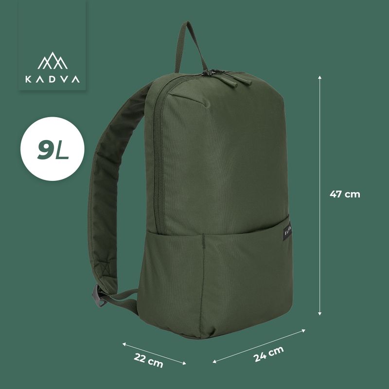 Zaino da città verde KADVA CityQuest 9 l 7