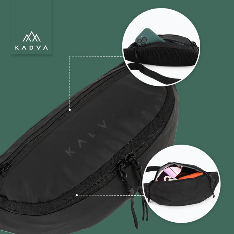KADVA Cangurera sacchetto di reni nero 15